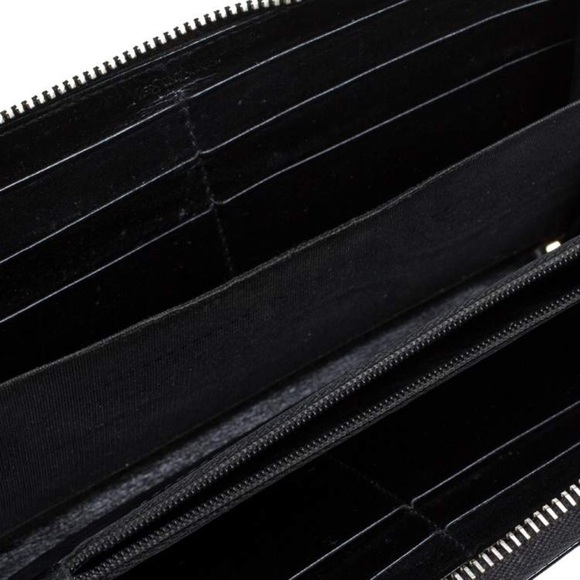 YSL Belle Du Jour Black Patent Leather Zip-Around Continental Wallet - Picture 4 of 12